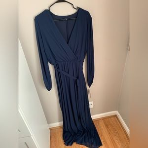 Marina’s Navy Blue Maxi Gown size 10 New with Tags